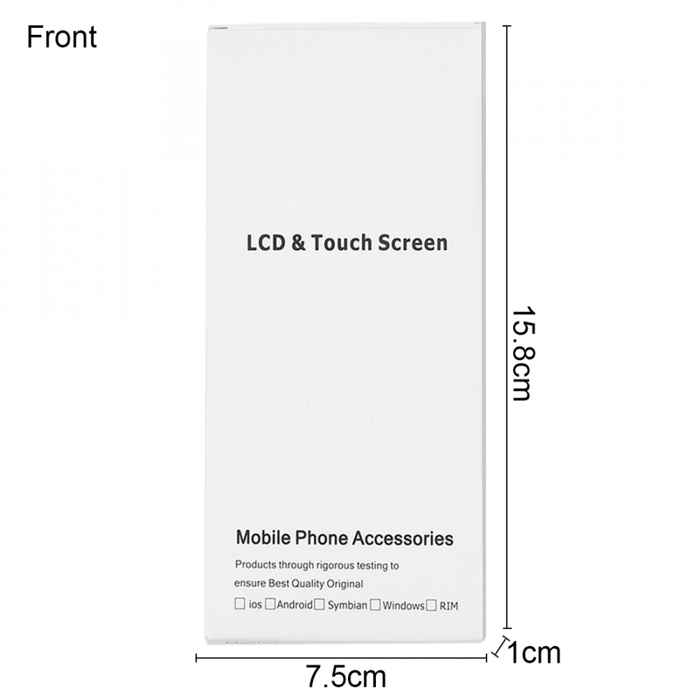 50 PCS Cardboard Packaging White Box for iPhone 5 LCD Screen and Digitizer Full Assembly iPhone Replacement Parts Apple iPhone 5